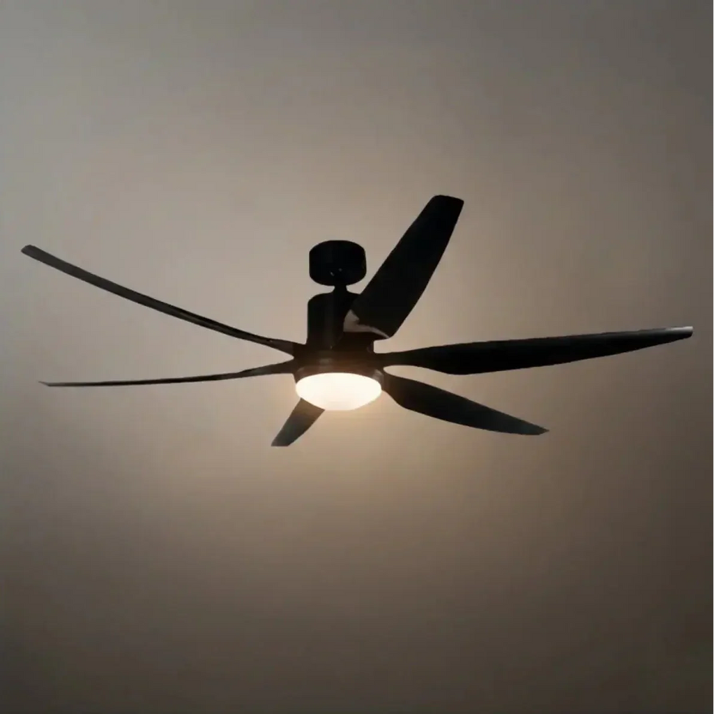 Modern Ceiling Fan Light – Black/Green/Grey/White for Bedroom Living Room - Flindria