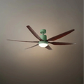 Modern Ceiling Fan Light – Black/Green/Grey/White for Bedroom Living Room - Flindria