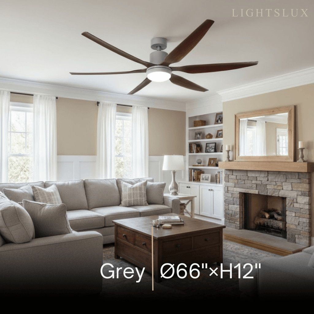 Modern Ceiling Fan Light – Black/Green/Grey/White for Bedroom Living Room - Flindria