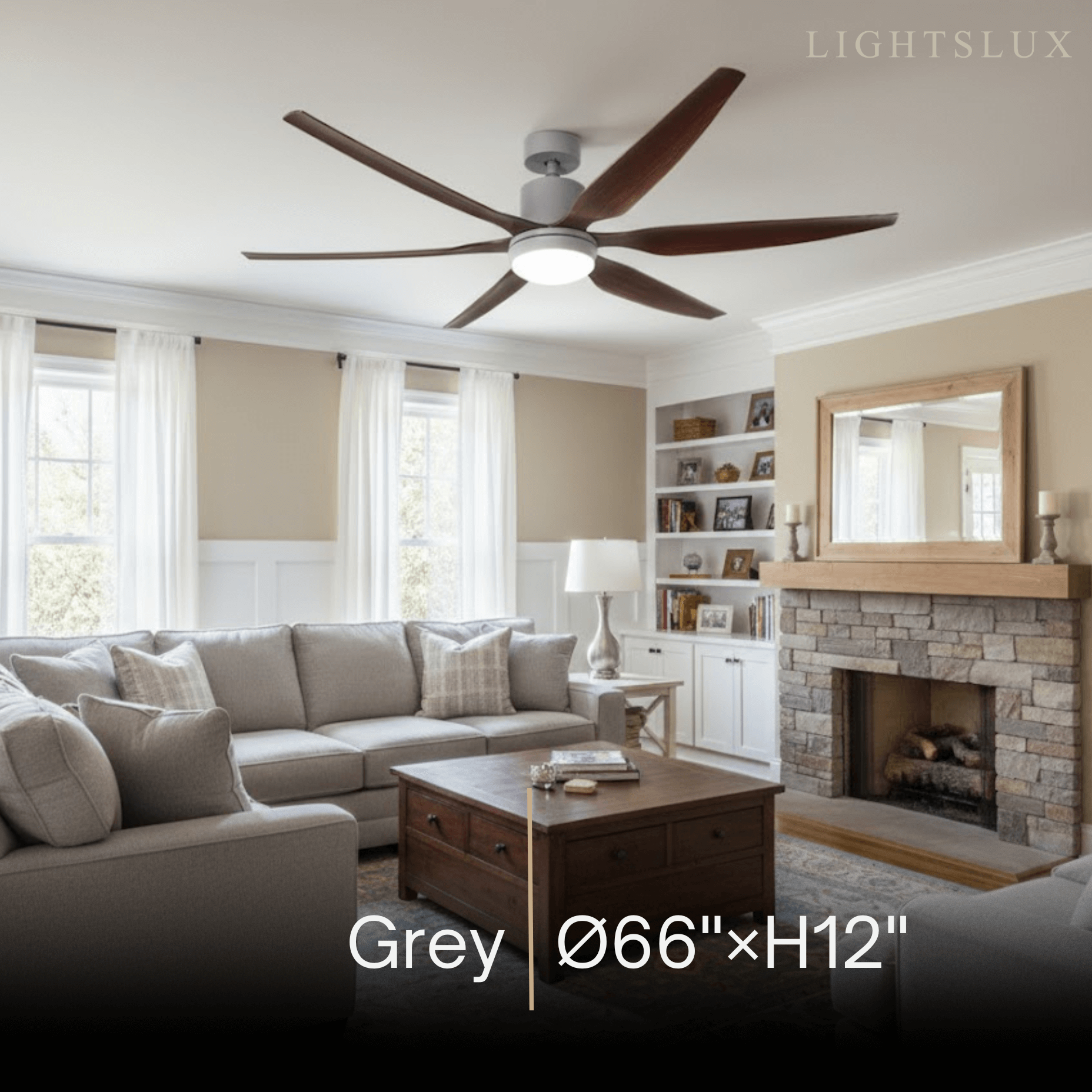 Modern Ceiling Fan Light – Black/Green/Grey/White for Bedroom Living Room - Flindria