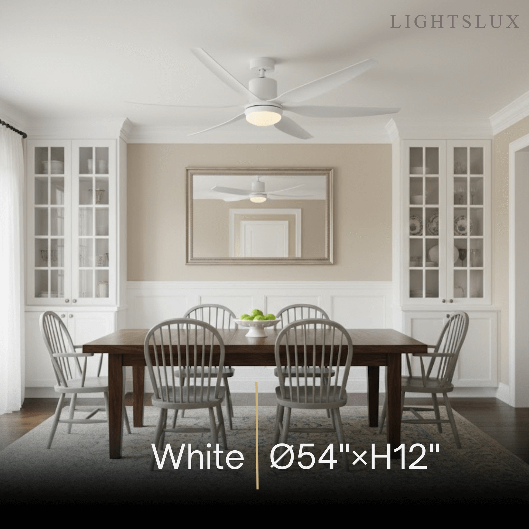 Modern Ceiling Fan Light – Black/Green/Grey/White for Bedroom Living Room - Flindria