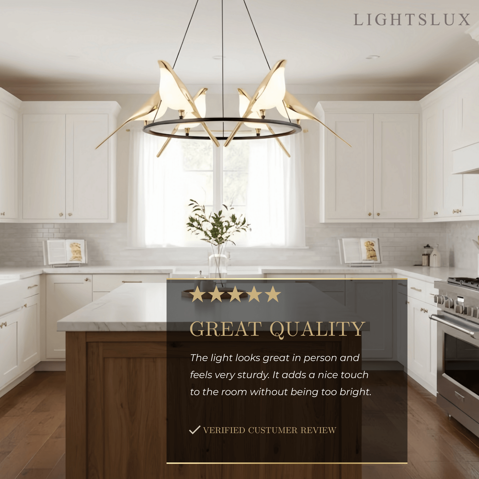 Modern Bird Chandelier – Gold Acrylic Magpie Design for Contemporary Luxury Interiors - Flindria