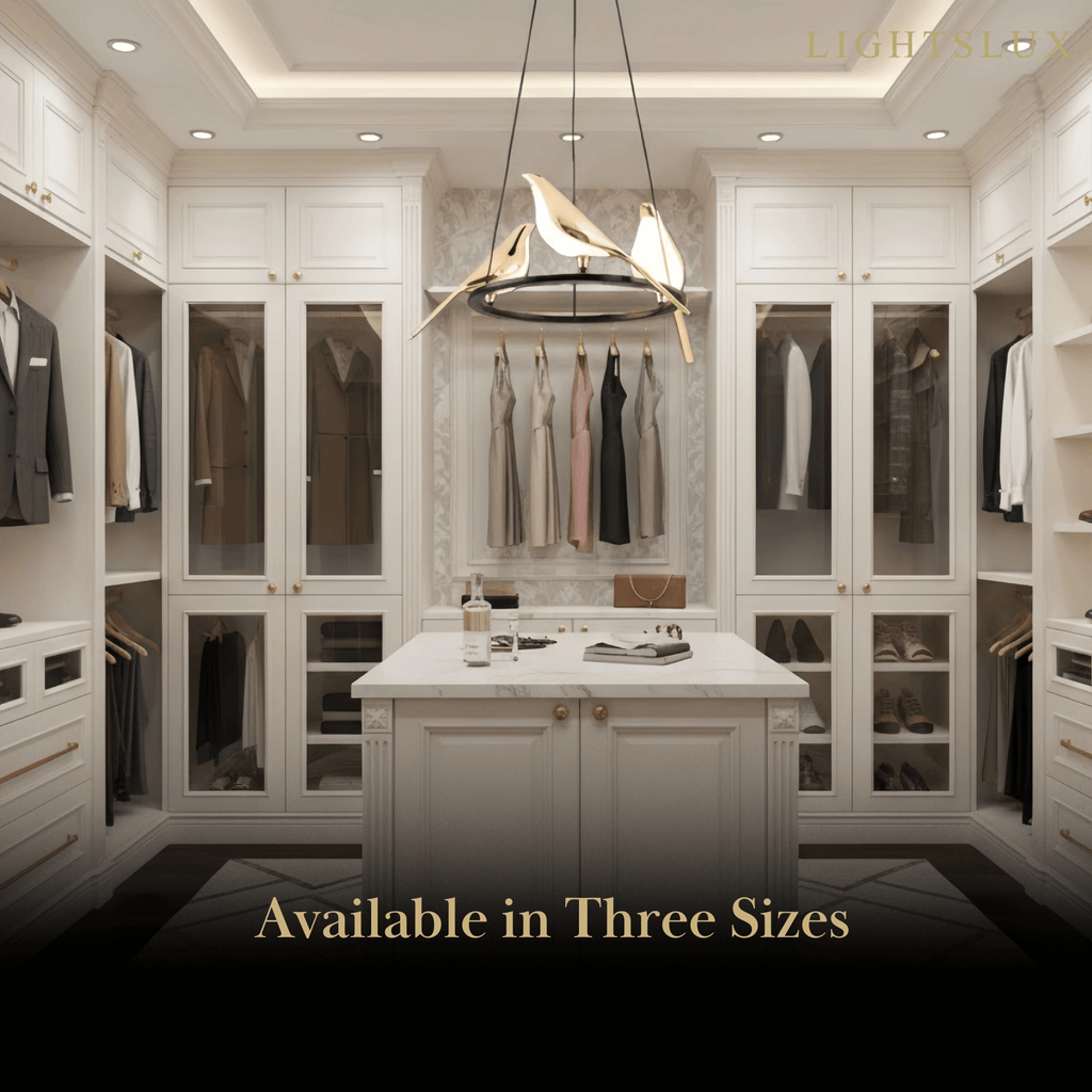 Modern Bird Chandelier – Gold Acrylic Magpie Design for Contemporary Luxury Interiors - Flindria