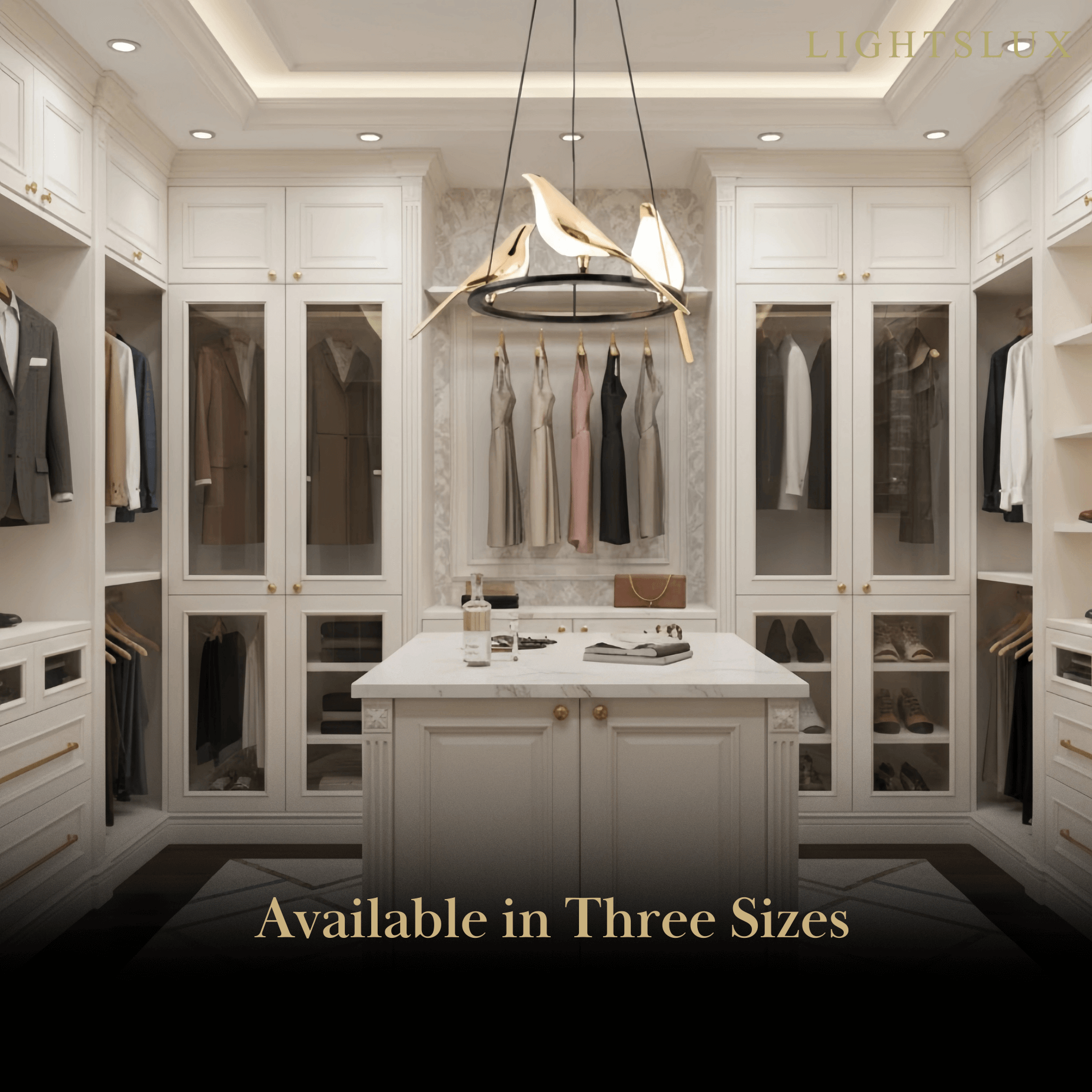Modern Bird Chandelier – Gold Acrylic Magpie Design for Contemporary Luxury Interiors - Flindria