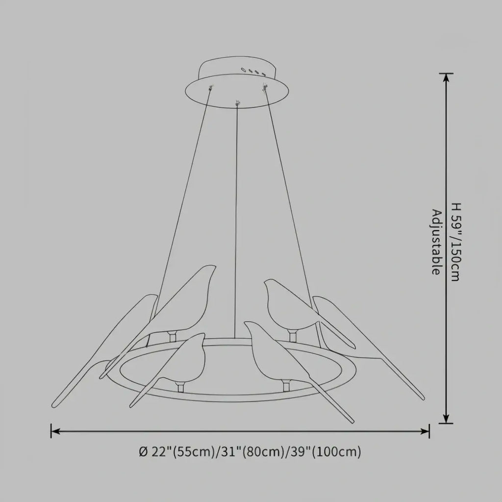 Modern Bird Chandelier – Gold Acrylic Magpie Design for Contemporary Luxury Interiors - Flindria
