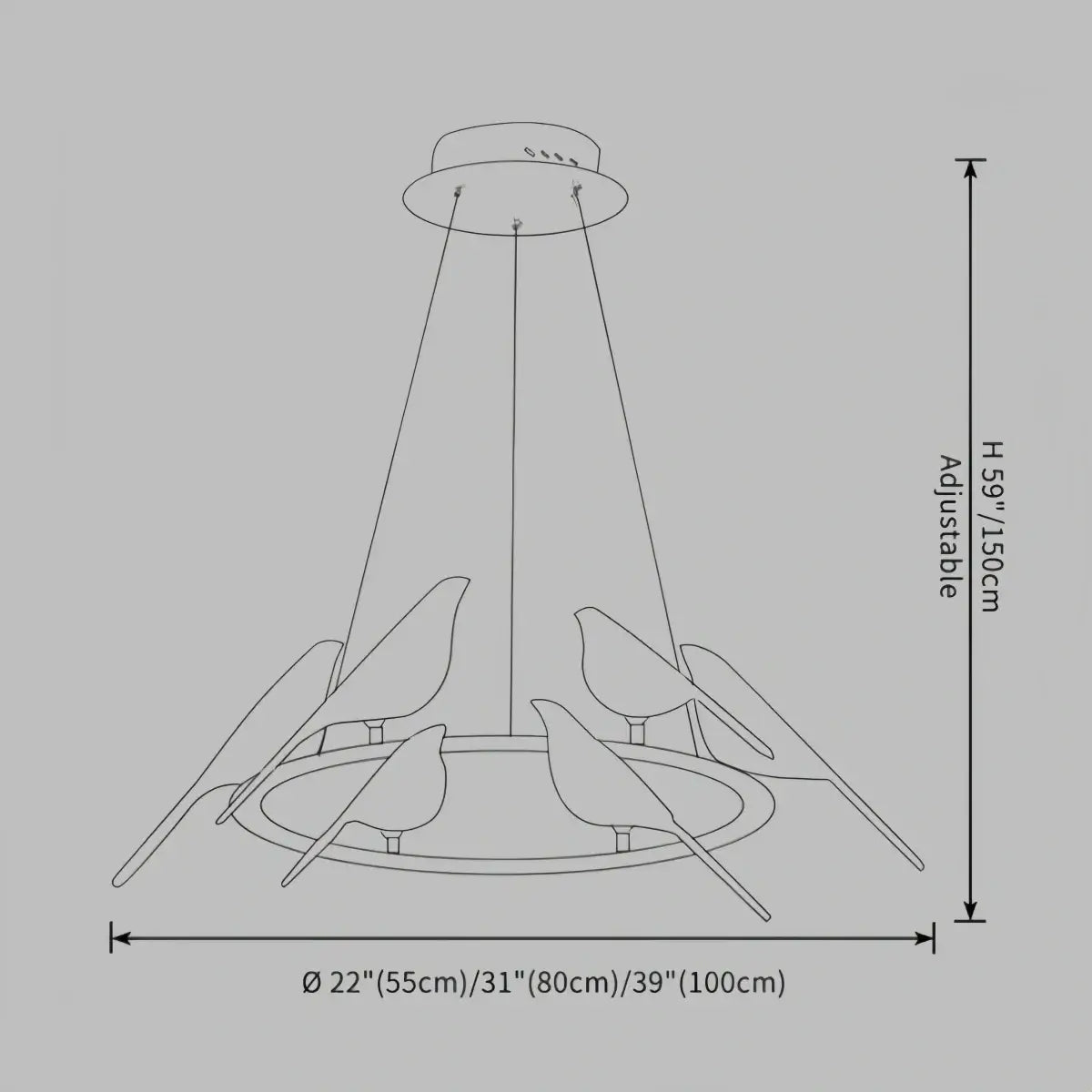 Modern Bird Chandelier – Gold Acrylic Magpie Design for Contemporary Luxury Interiors - Flindria
