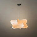 Japandi Pendant Light – White Silk Crossover Design for Bedroom Dining Room - Flindria