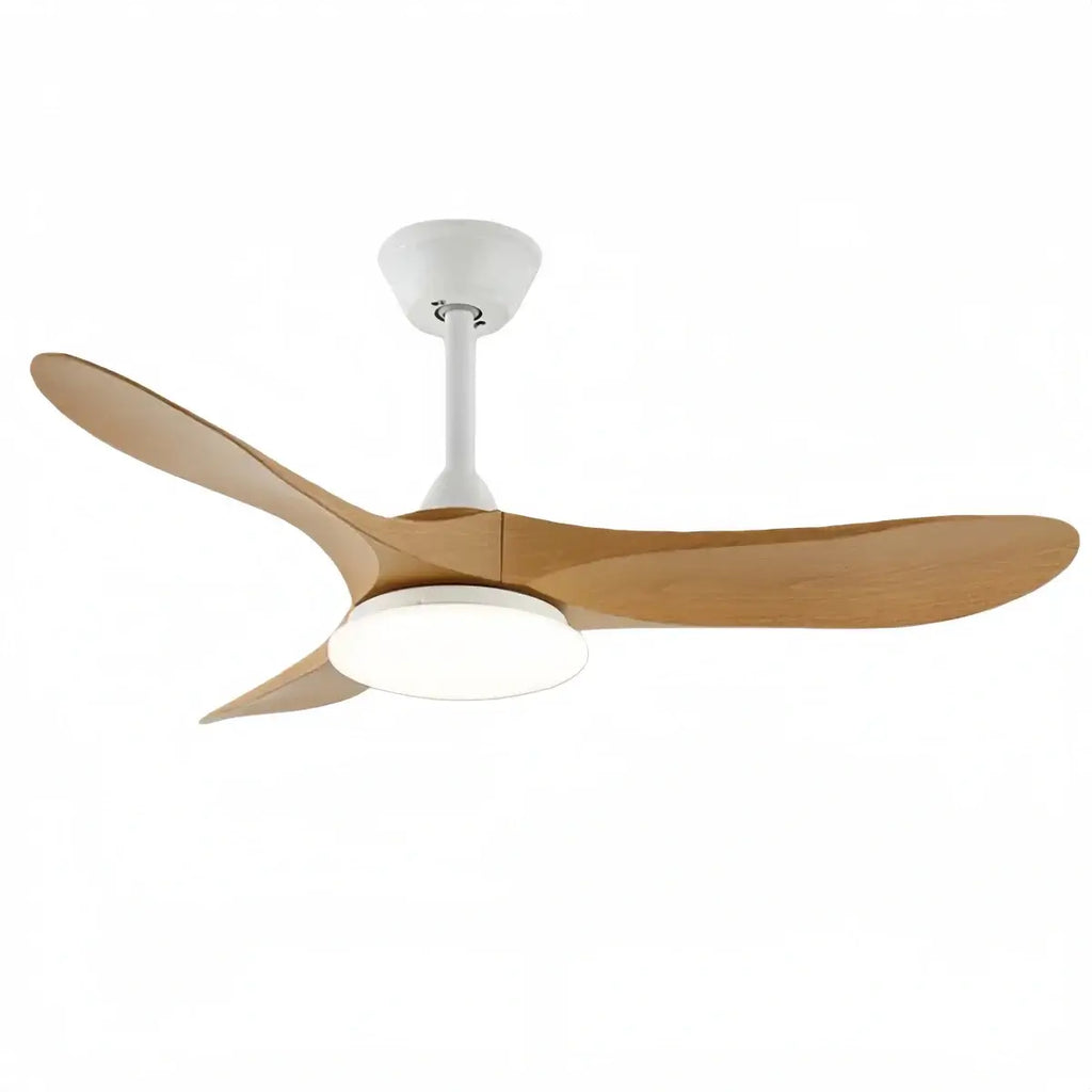 Modern Wood Ceiling Fan Light – 42” 52” Adjustable Airflow & Light Dining Room - Flindria