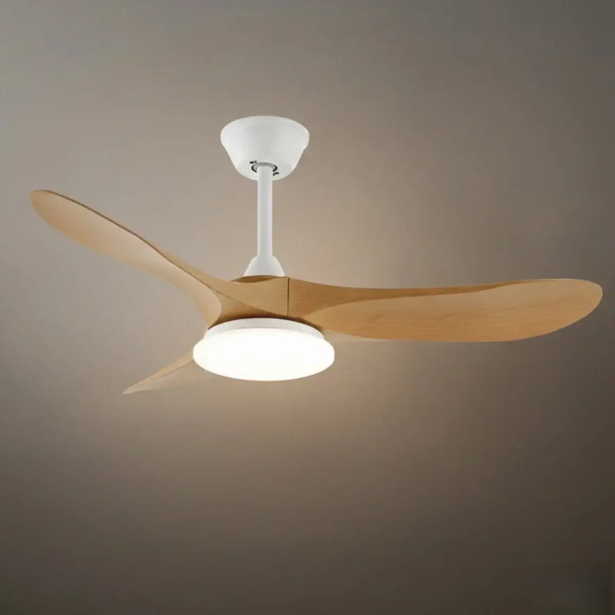 Modern Wood Ceiling Fan Light – 42” 52” Adjustable Airflow & Light Dining Room - Flindria