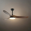 Modern Wood Ceiling Fan Light – 42” 52” Adjustable Airflow & Light Dining Room - Flindria