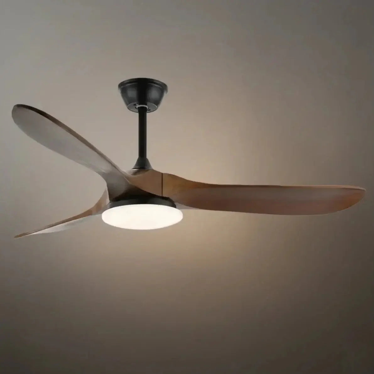 Modern Wood Ceiling Fan Light – 42” 52” Adjustable Airflow & Light Dining Room - Flindria