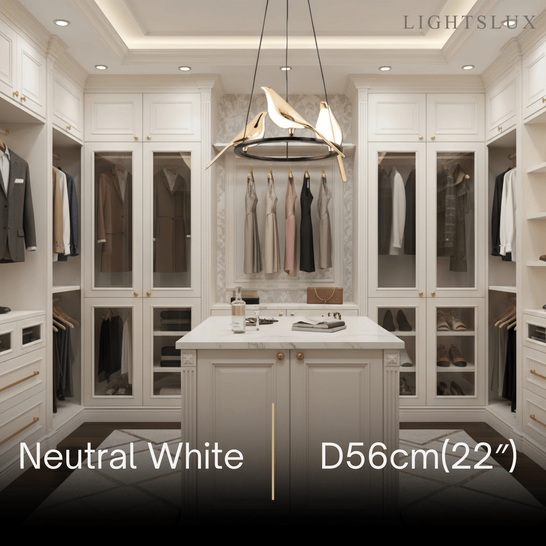 Modern Bird Chandelier – Gold Acrylic Magpie Design for Contemporary Luxury Interiors - Flindria