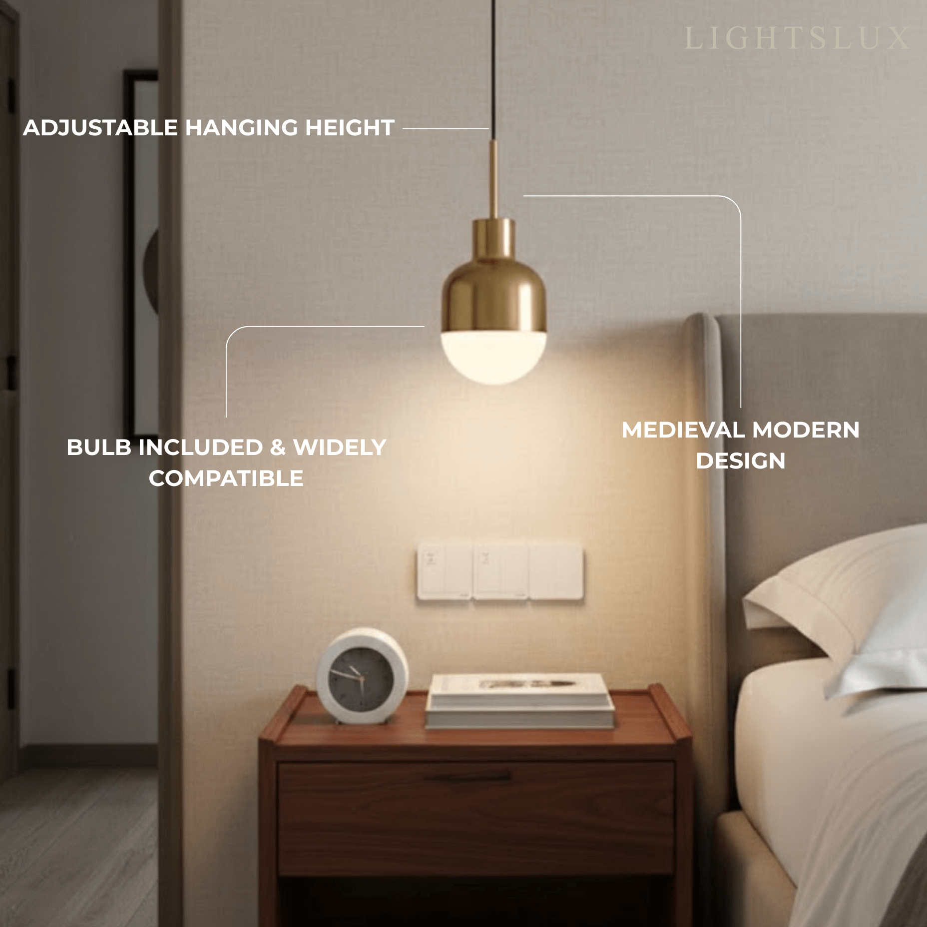 Lámpara Colgante de Medio Siglo – Pantalla de Vidrio de Cobre Electrodepositado para Interiores Rústicos Modernos - Flindria