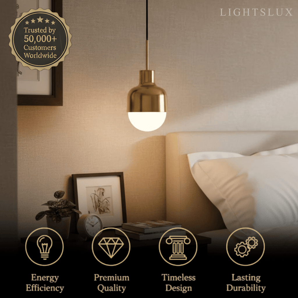 Lámpara Colgante de Medio Siglo – Pantalla de Vidrio de Cobre Electrodepositado para Interiores Rústicos Modernos - Flindria