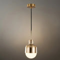 Lámpara Colgante de Medio Siglo – Pantalla de Vidrio de Cobre Electrodepositado para Interiores Rústicos Modernos - Flindria