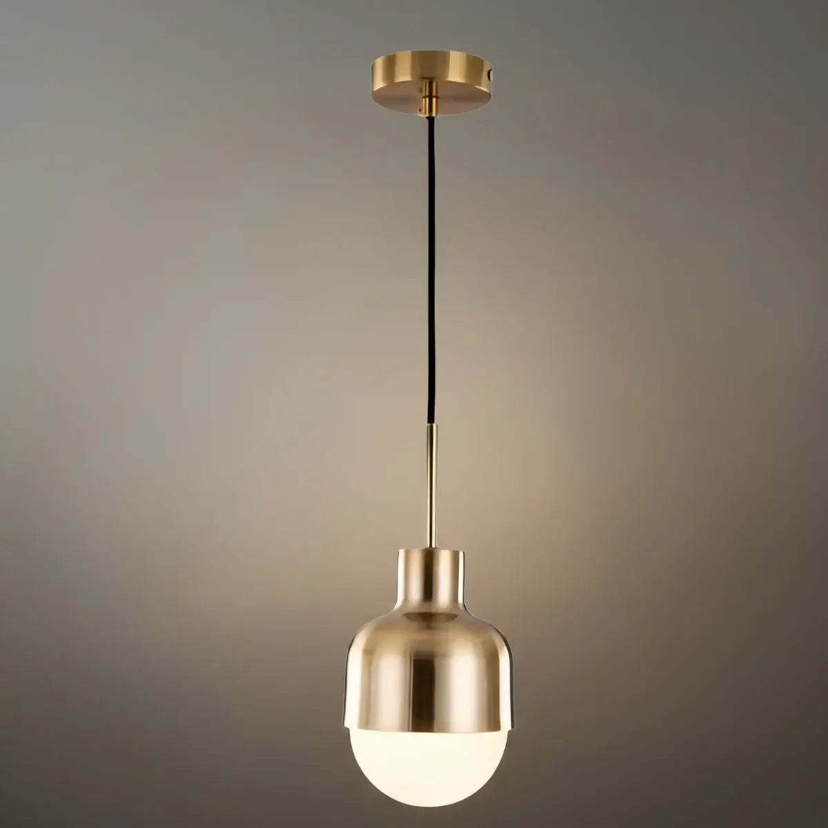 Lámpara Colgante de Medio Siglo – Pantalla de Vidrio de Cobre Electrodepositado para Interiores Rústicos Modernos - Flindria