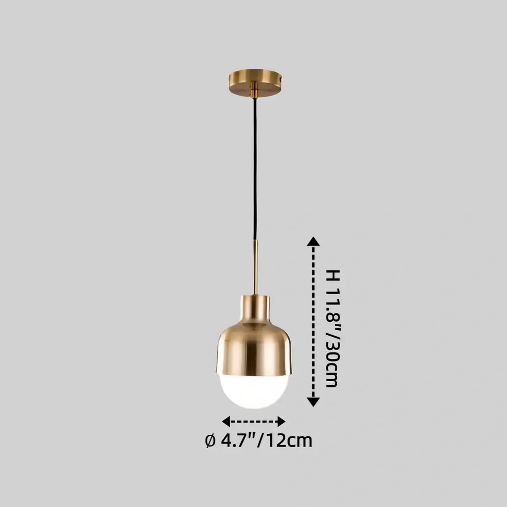 Lámpara Colgante de Medio Siglo – Pantalla de Vidrio de Cobre Electrodepositado para Interiores Rústicos Modernos - Flindria