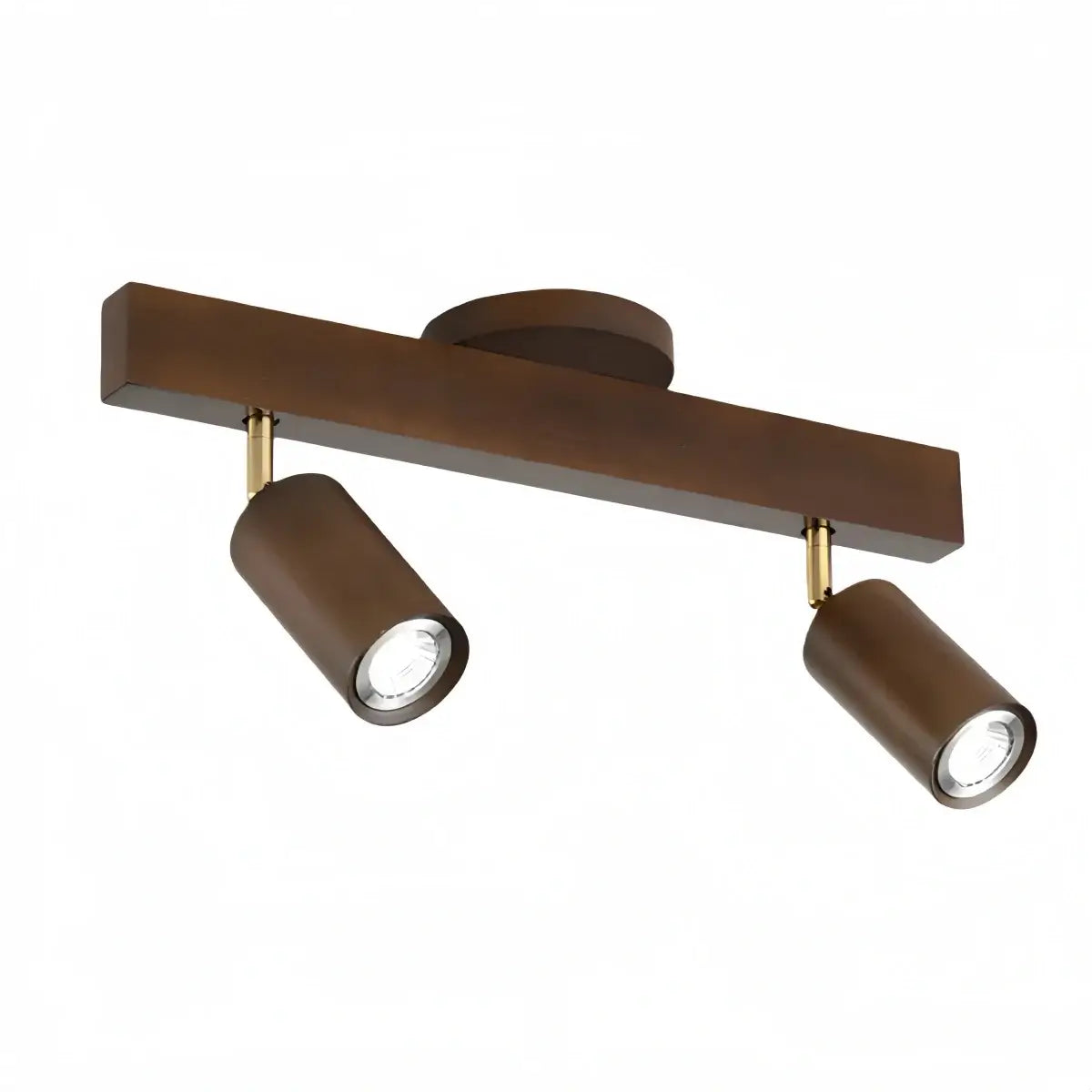 Modern Track Light – Wood Cylinder Shades Adjustable for Living Room - Flindria