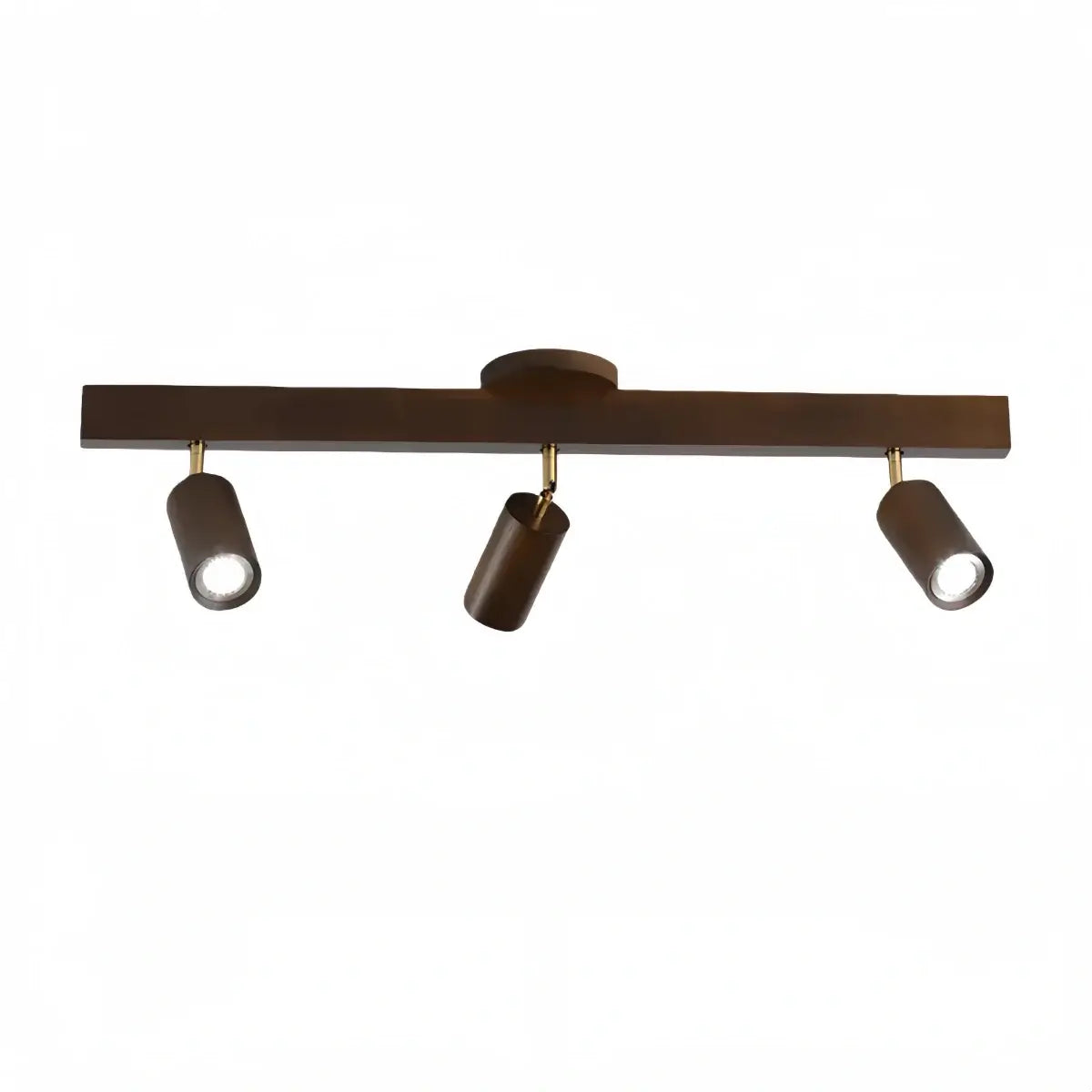 Modern Track Light – Wood Cylinder Shades Adjustable for Living Room - Flindria
