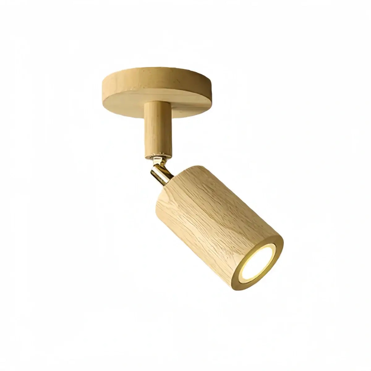 Modern Track Light – Wood Cylinder Shades Adjustable for Living Room - Flindria