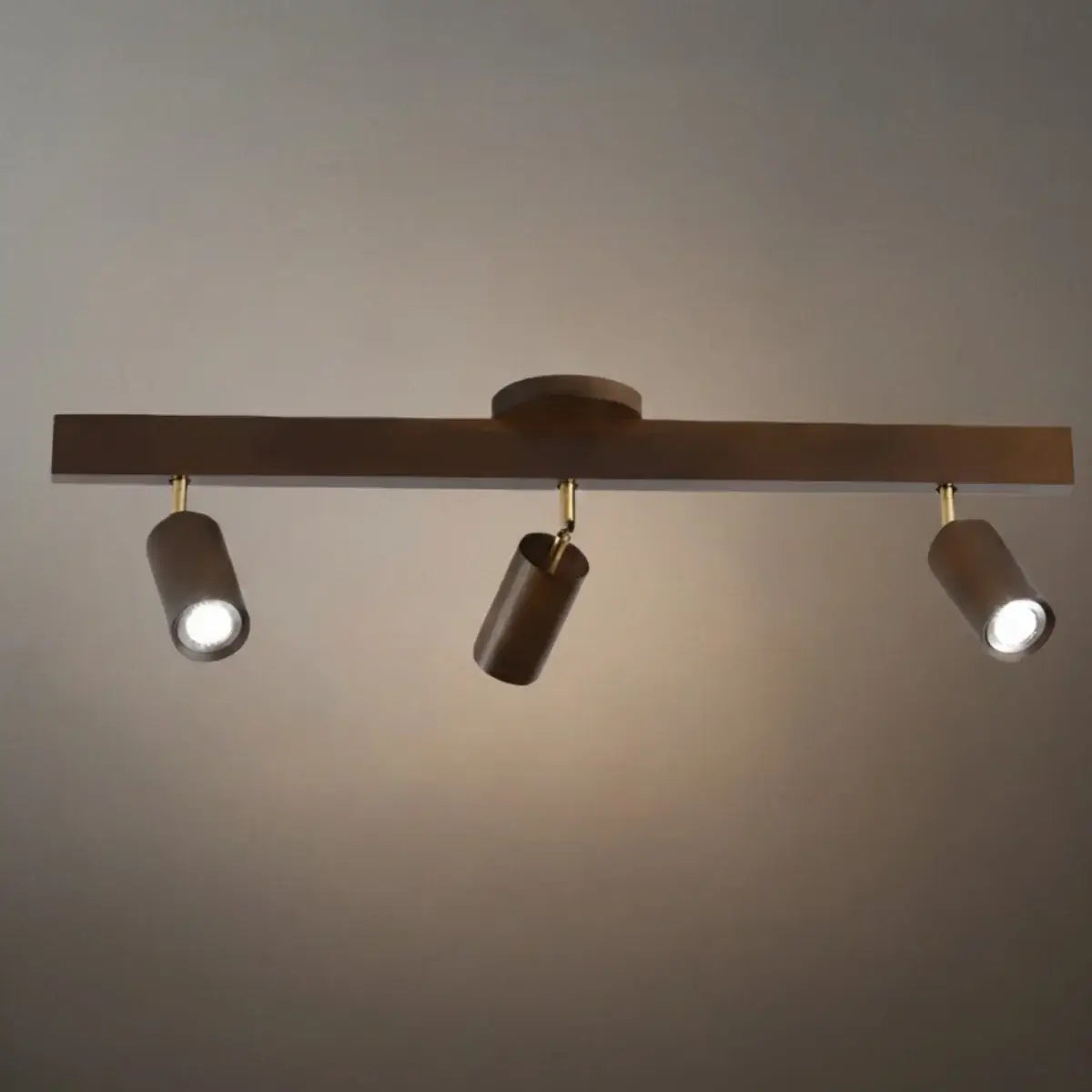 Modern Track Light – Wood Cylinder Shades Adjustable for Living Room - Flindria