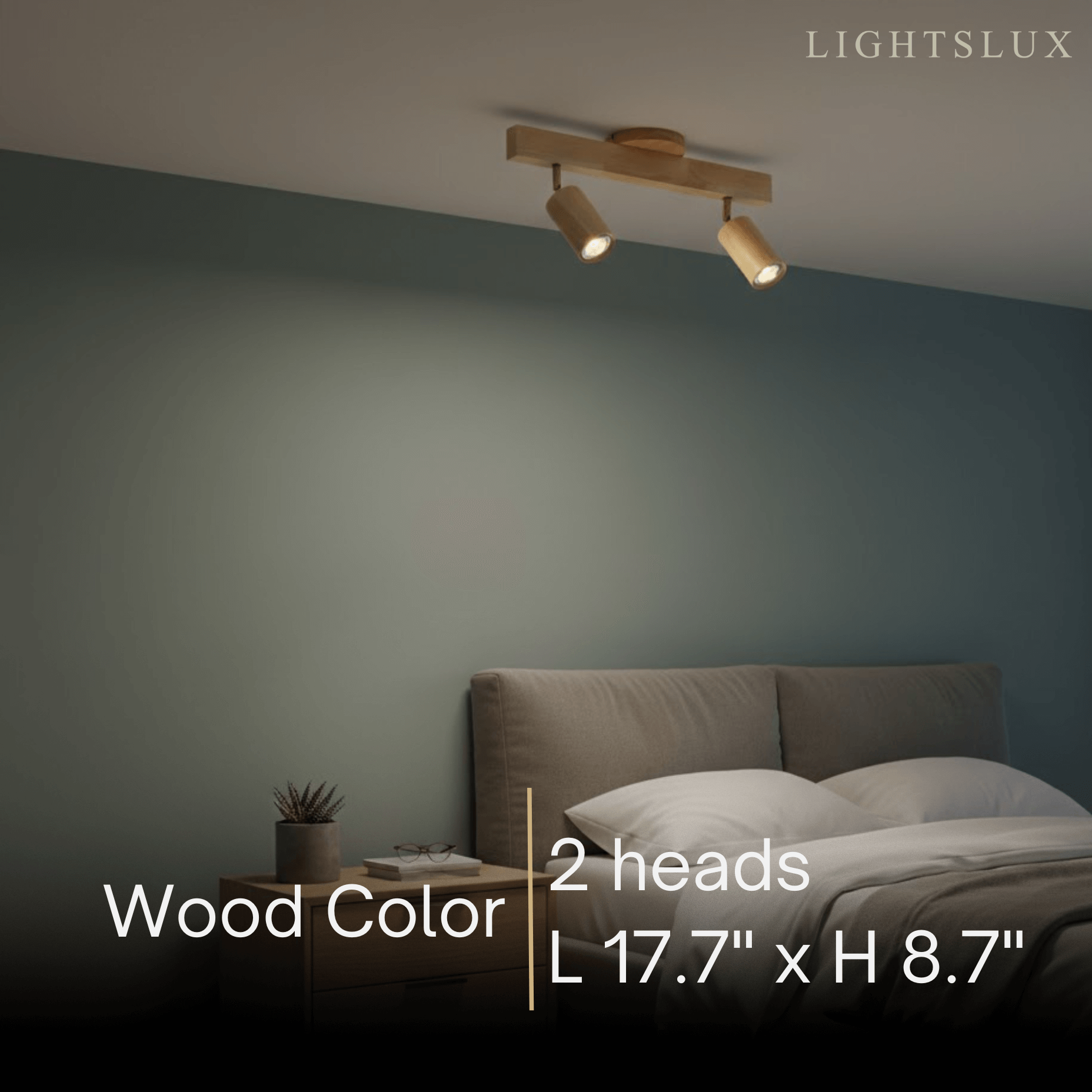 Modern Track Light – Wood Cylinder Shades Adjustable for Living Room - Flindria