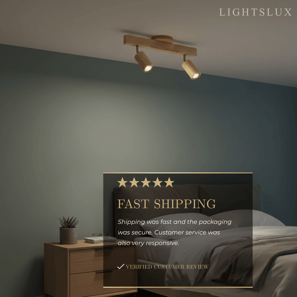 Modern Track Light – Wood Cylinder Shades Adjustable for Living Room - Flindria