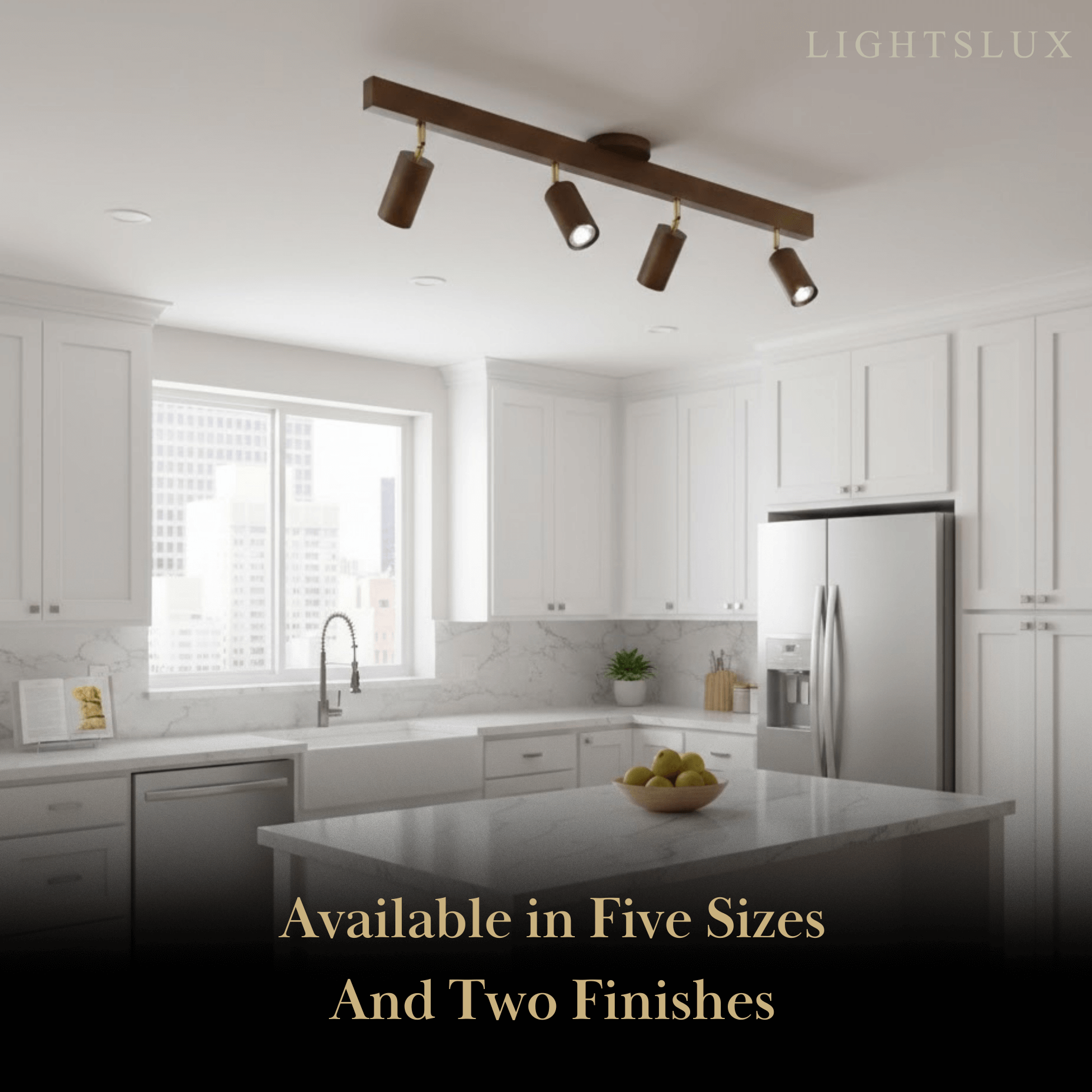 Modern Track Light – Wood Cylinder Shades Adjustable for Living Room - Flindria