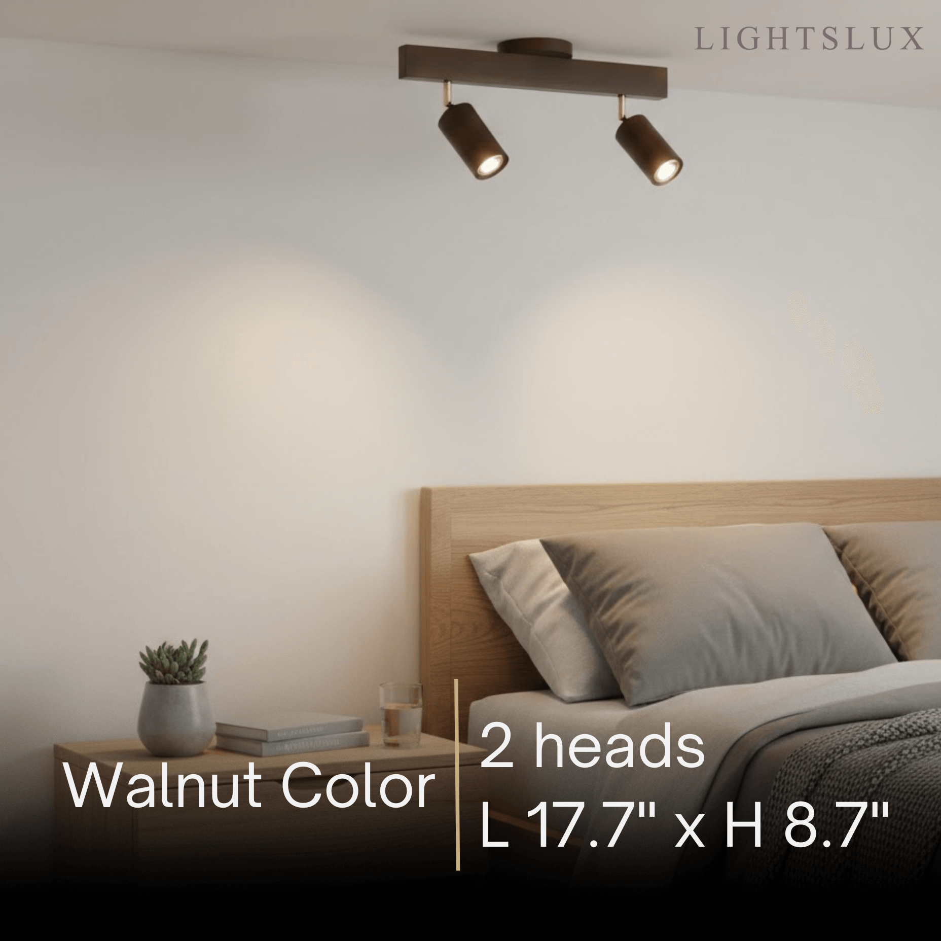 Modern Track Light – Wood Cylinder Shades Adjustable for Living Room - Flindria