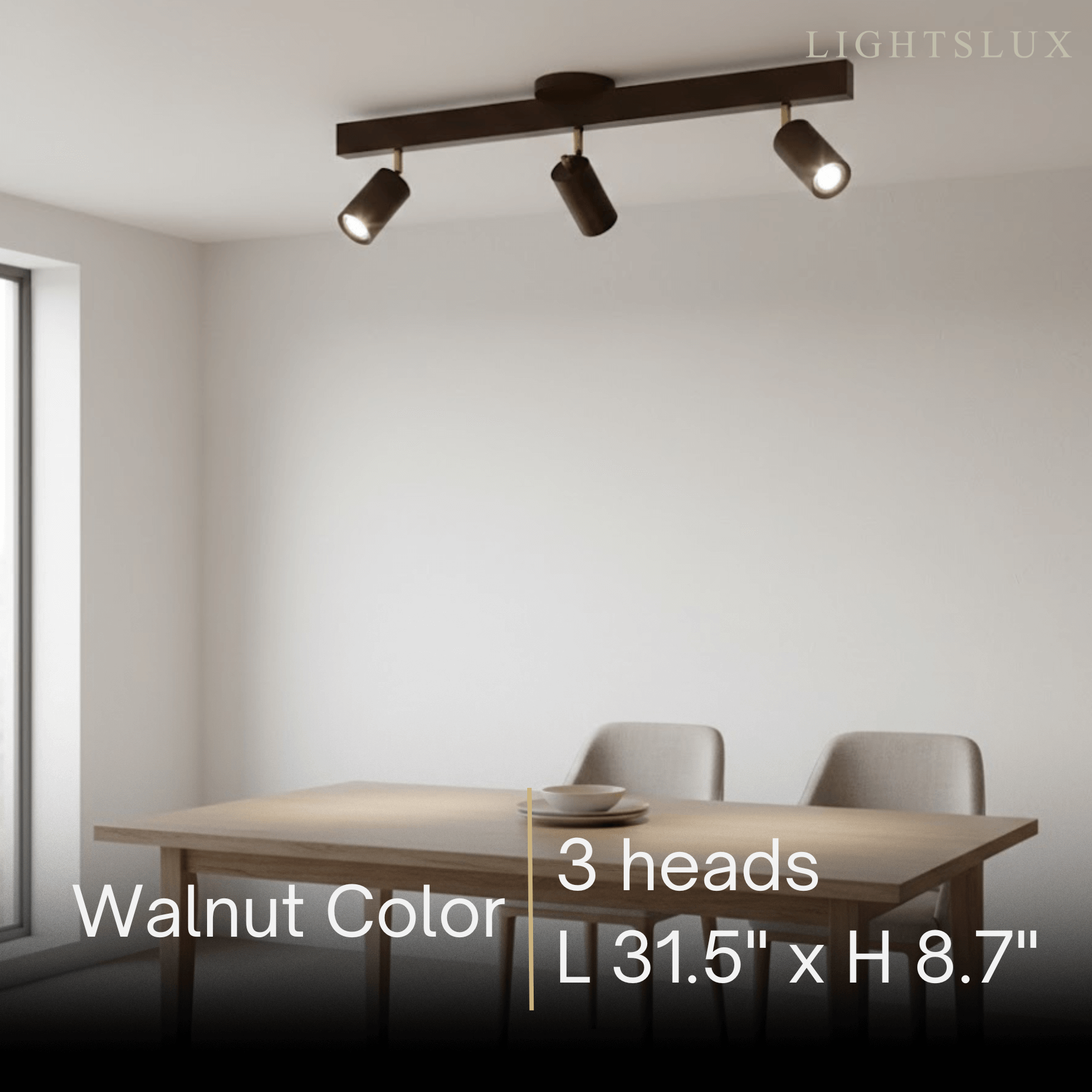 Modern Track Light – Wood Cylinder Shades Adjustable for Living Room - Flindria