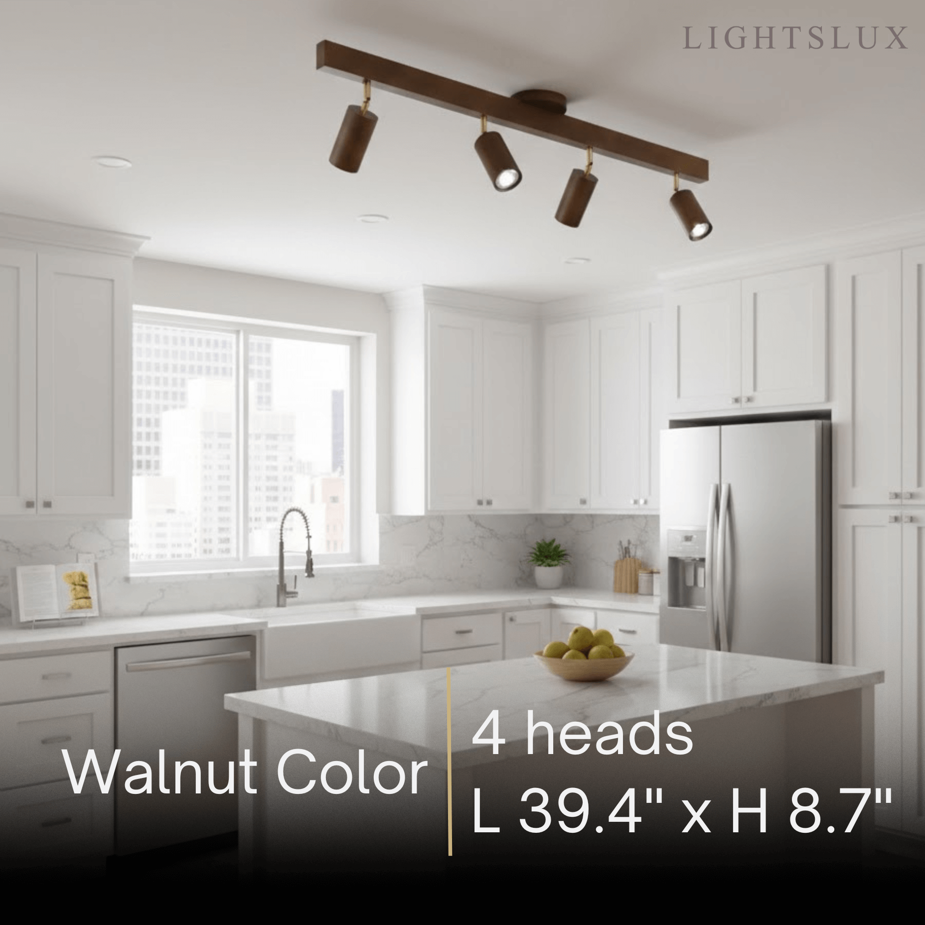 Modern Track Light – Wood Cylinder Shades Adjustable for Living Room - Flindria