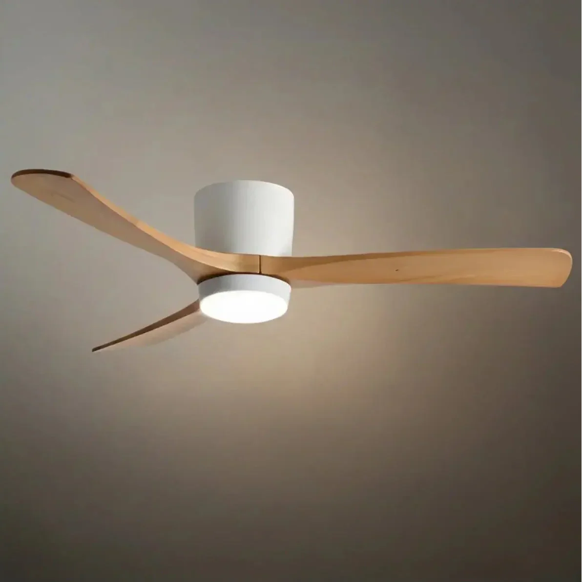 Nordic Ceiling Fan Light – Wood Clean Lines Quiet Airflow for Living Room/Bedroom - Flindria