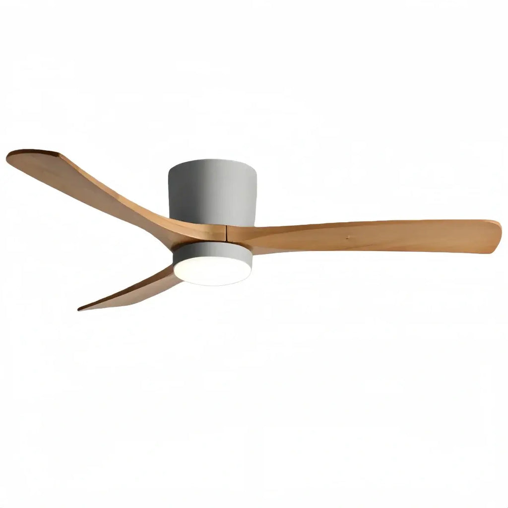Nordic Ceiling Fan Light – Wood Clean Lines Quiet Airflow for Living Room/Bedroom - Flindria