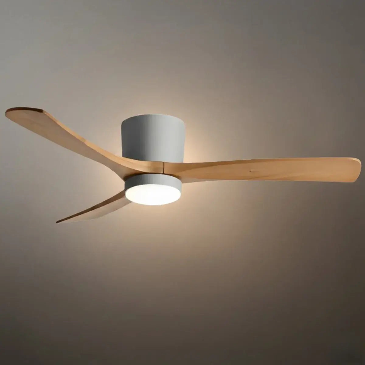 Nordic Ceiling Fan Light – Wood Clean Lines Quiet Airflow for Living Room/Bedroom - Flindria