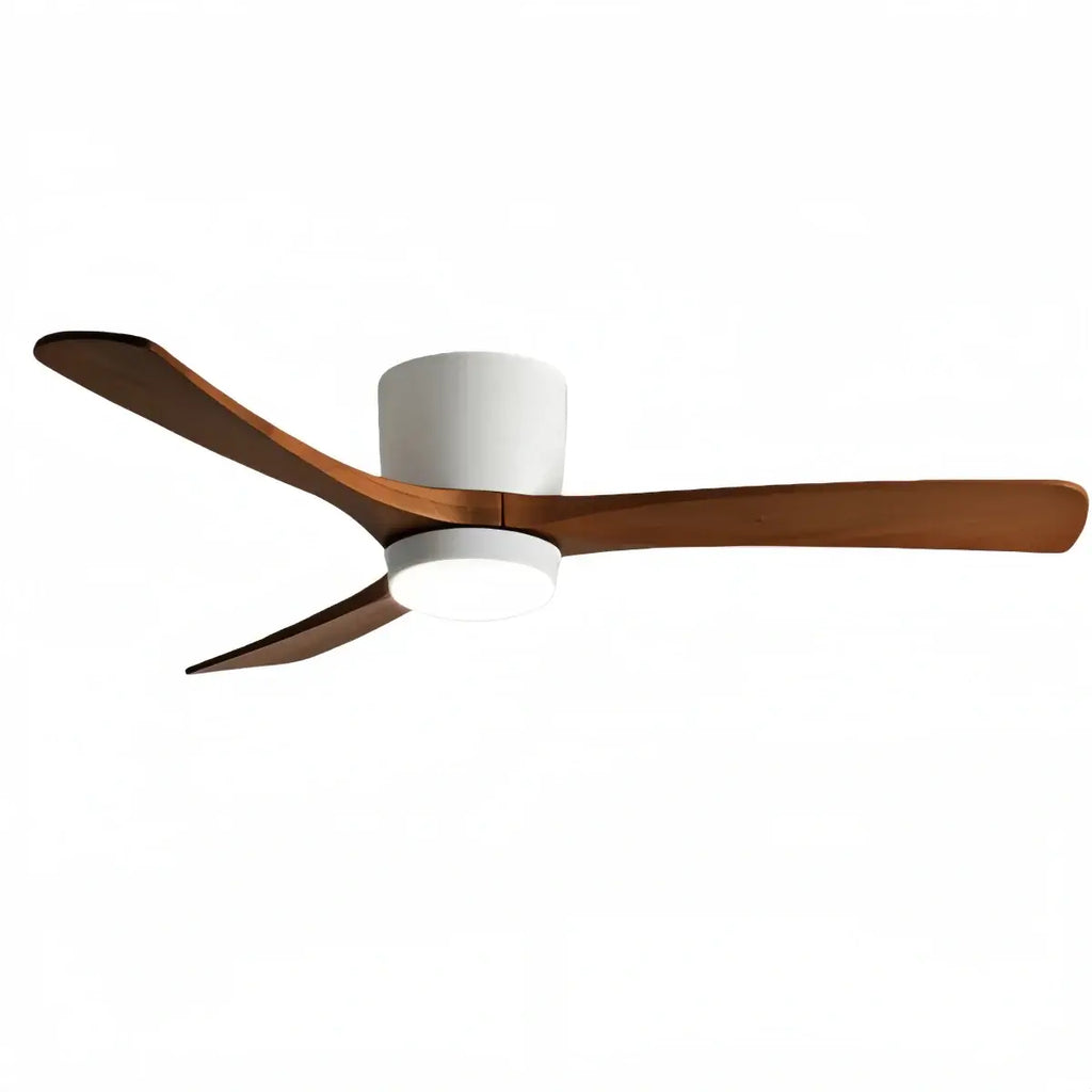 Nordic Ceiling Fan Light – Wood Clean Lines Quiet Airflow for Living Room/Bedroom - Flindria