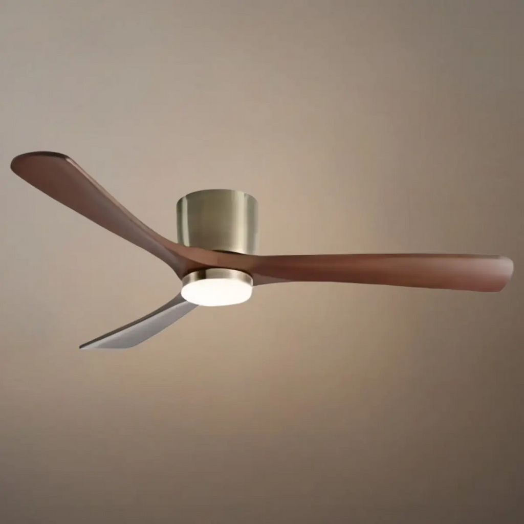 Nordic Ceiling Fan Light – Wood Clean Lines Quiet Airflow for Living Room/Bedroom - Flindria