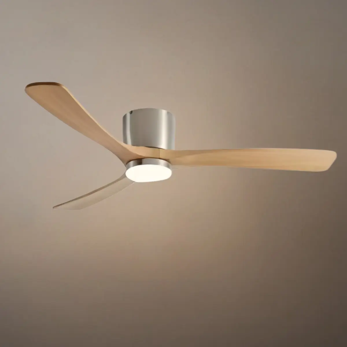 Nordic Ceiling Fan Light – Wood Clean Lines Quiet Airflow for Living Room/Bedroom - Flindria