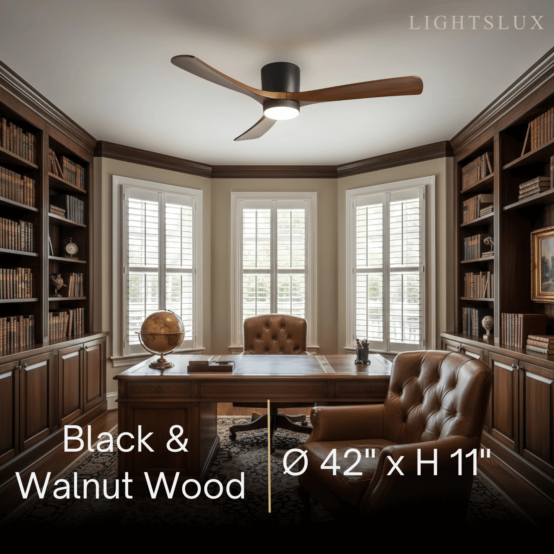 Nordic Ceiling Fan Light – Wood Clean Lines Quiet Airflow for Living Room/Bedroom - Flindria