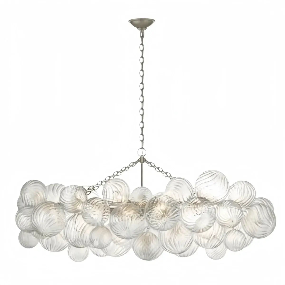 Moderne kroonluchter – bubbel geëtst glas gouden kettingen artistiek voor eetkamer/entree - Flindria