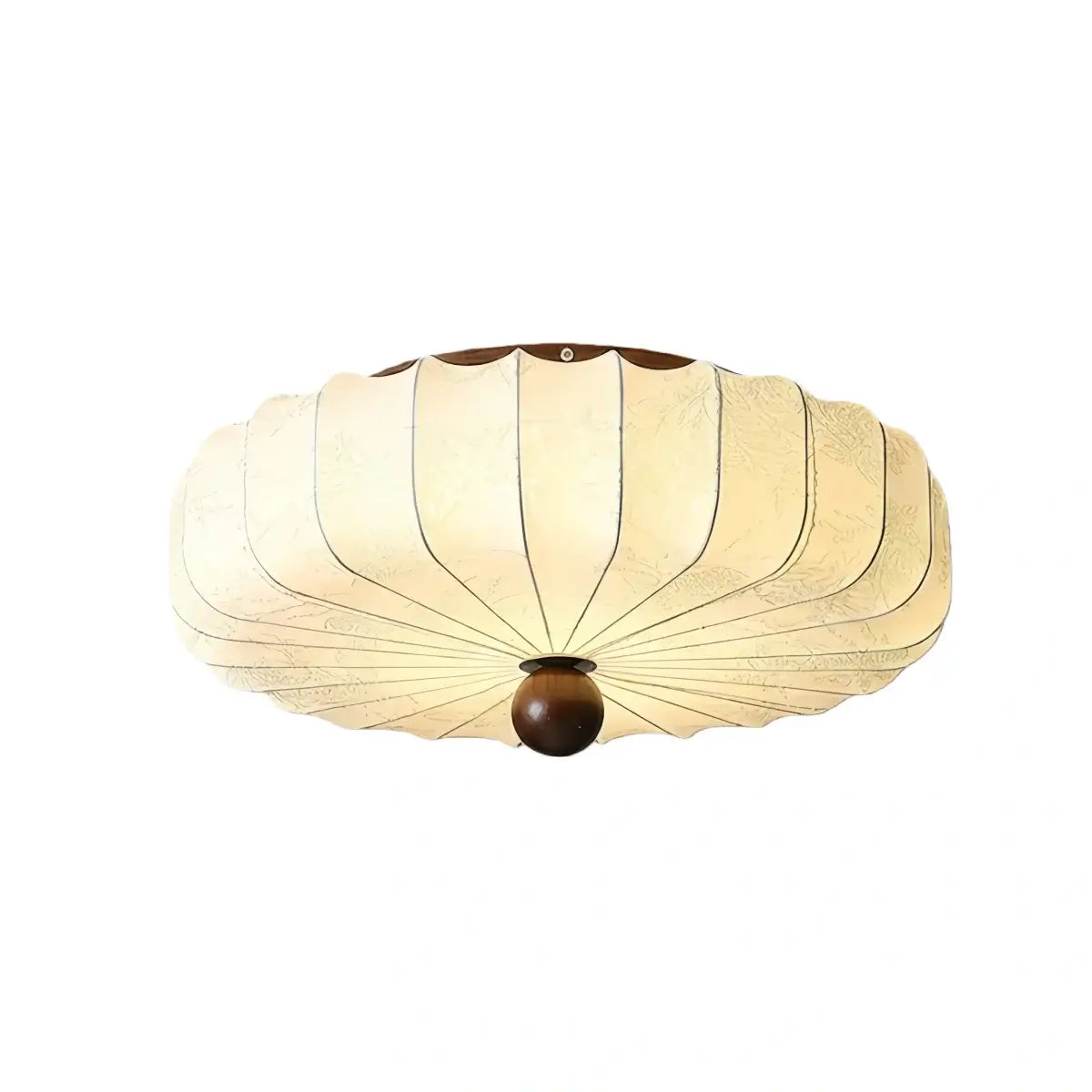 Wabi-Sabi Ceiling Light – Fabric Petal Floral Pattern Accents for Bedroom/Living Space - Flindria