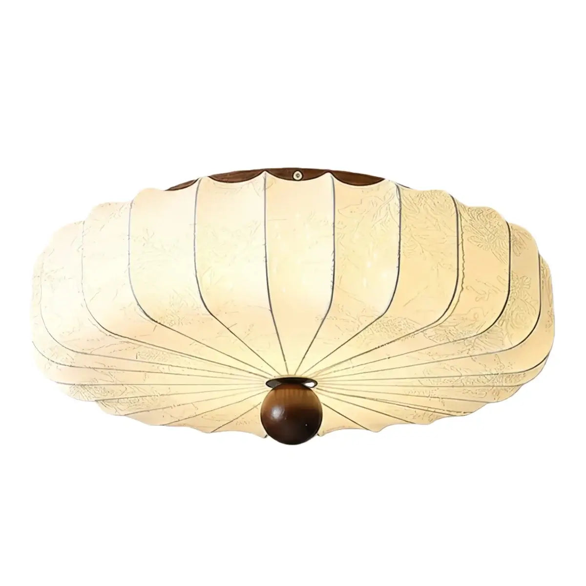 Wabi-Sabi Ceiling Light – Fabric Petal Floral Pattern Accents for Bedroom/Living Space - Flindria