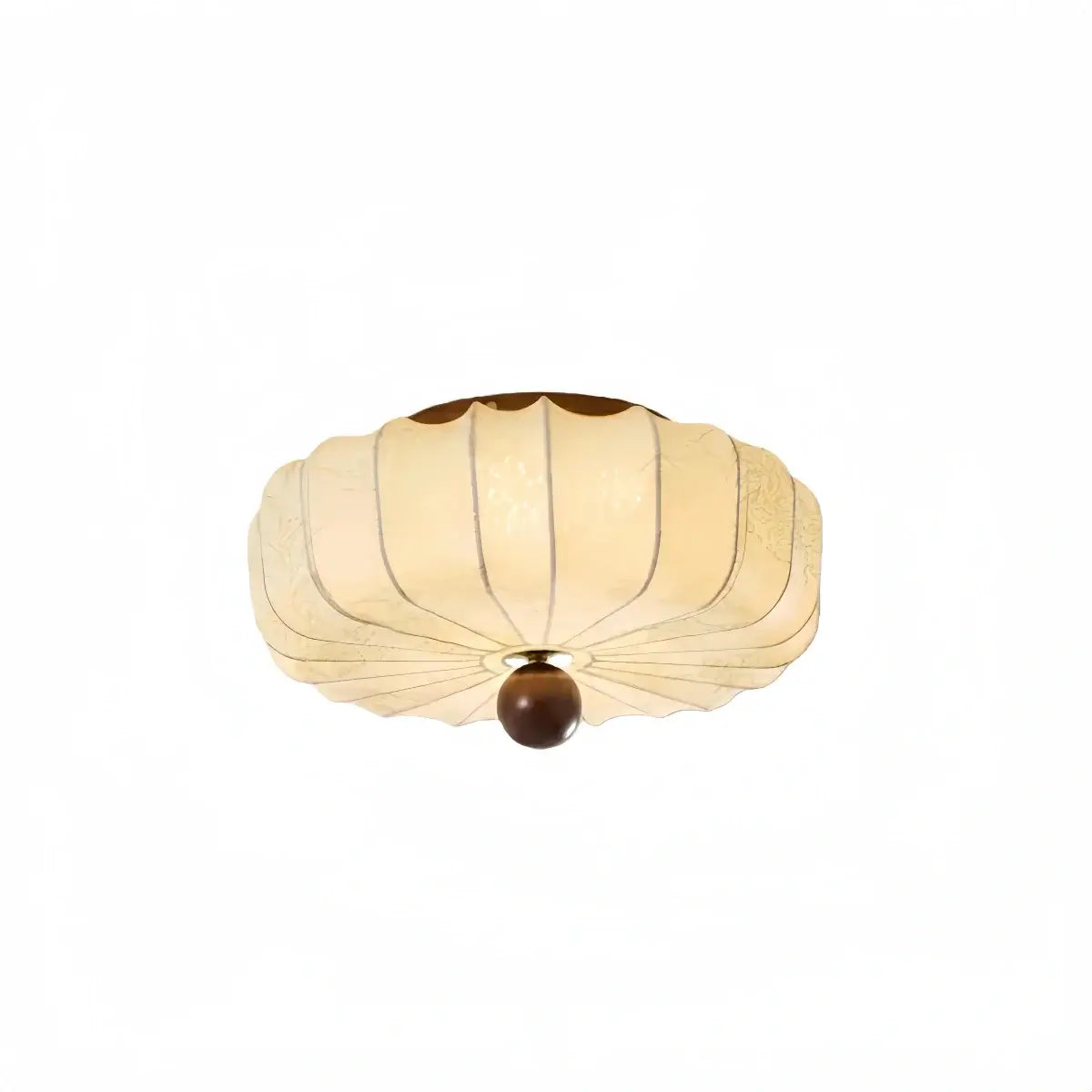 Wabi-Sabi Ceiling Light – Fabric Petal Floral Pattern Accents for Bedroom/Living Space - Flindria