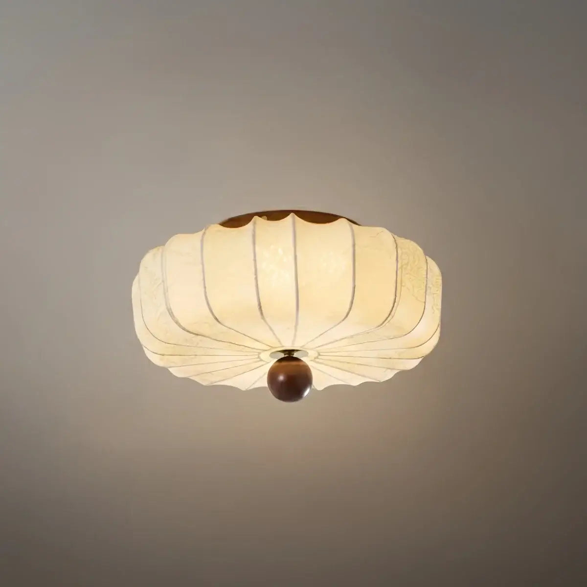 Wabi-Sabi Ceiling Light – Fabric Petal Floral Pattern Accents for Bedroom/Living Space - Flindria