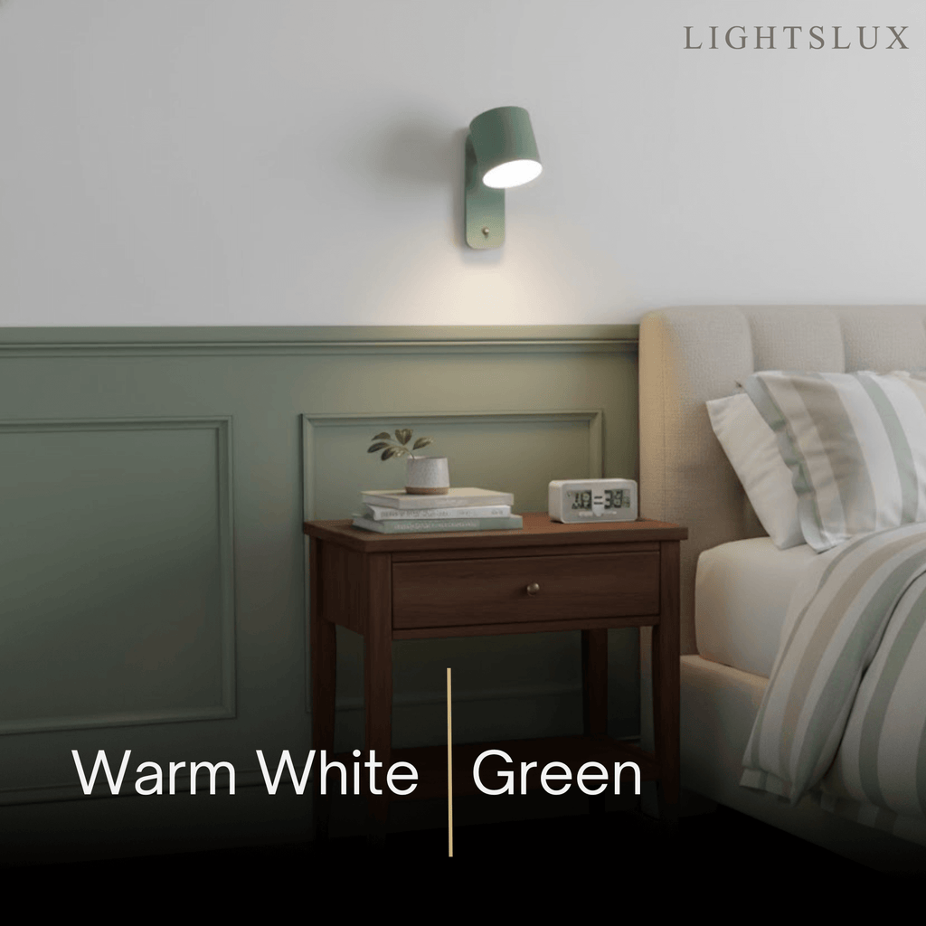 Modern Wall Lamp – Rotatable Cylinder Macaron Color Palette for Bedroom Living Room - Flindria