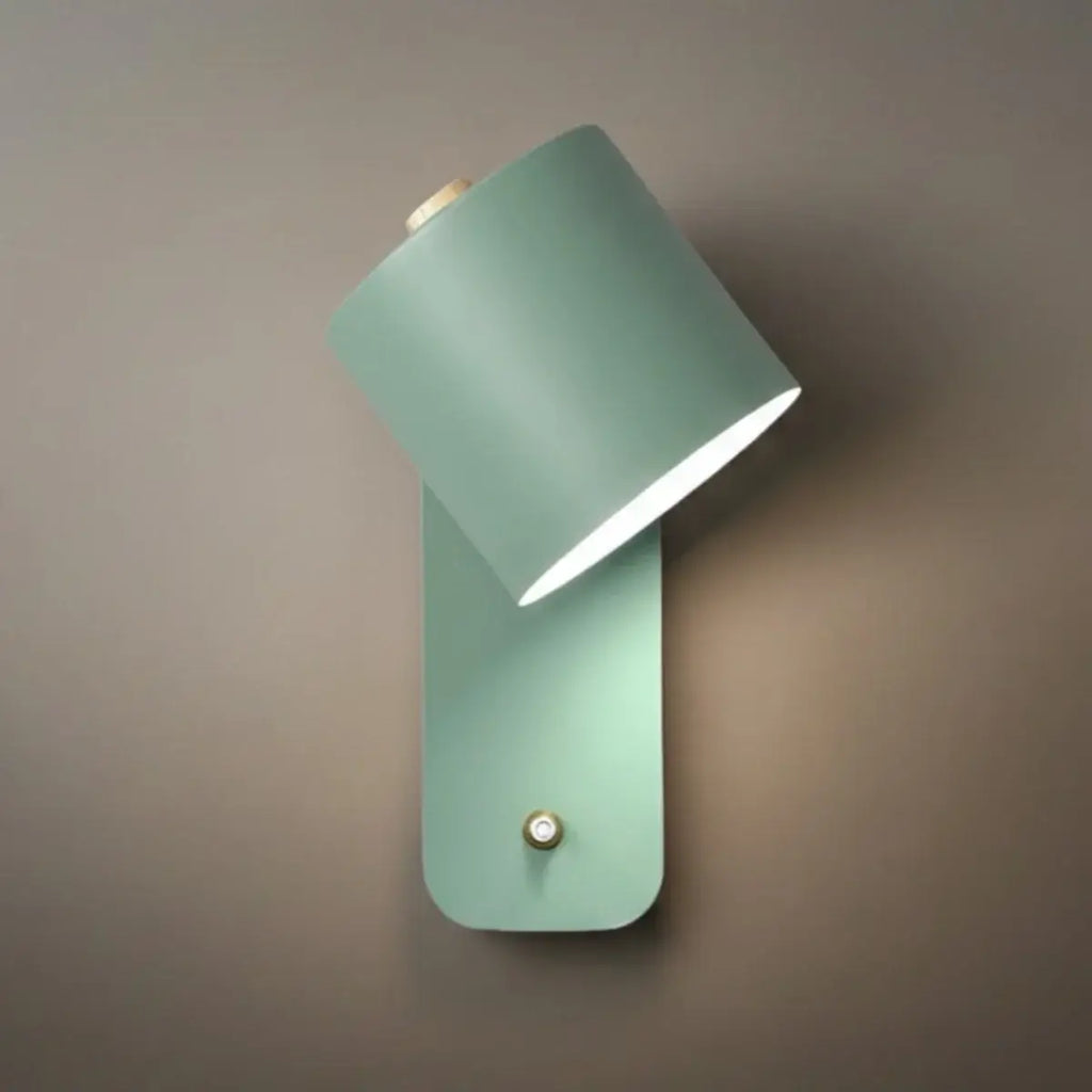 Modern Wall Lamp – Rotatable Cylinder Macaron Color Palette for Bedroom Living Room - Flindria