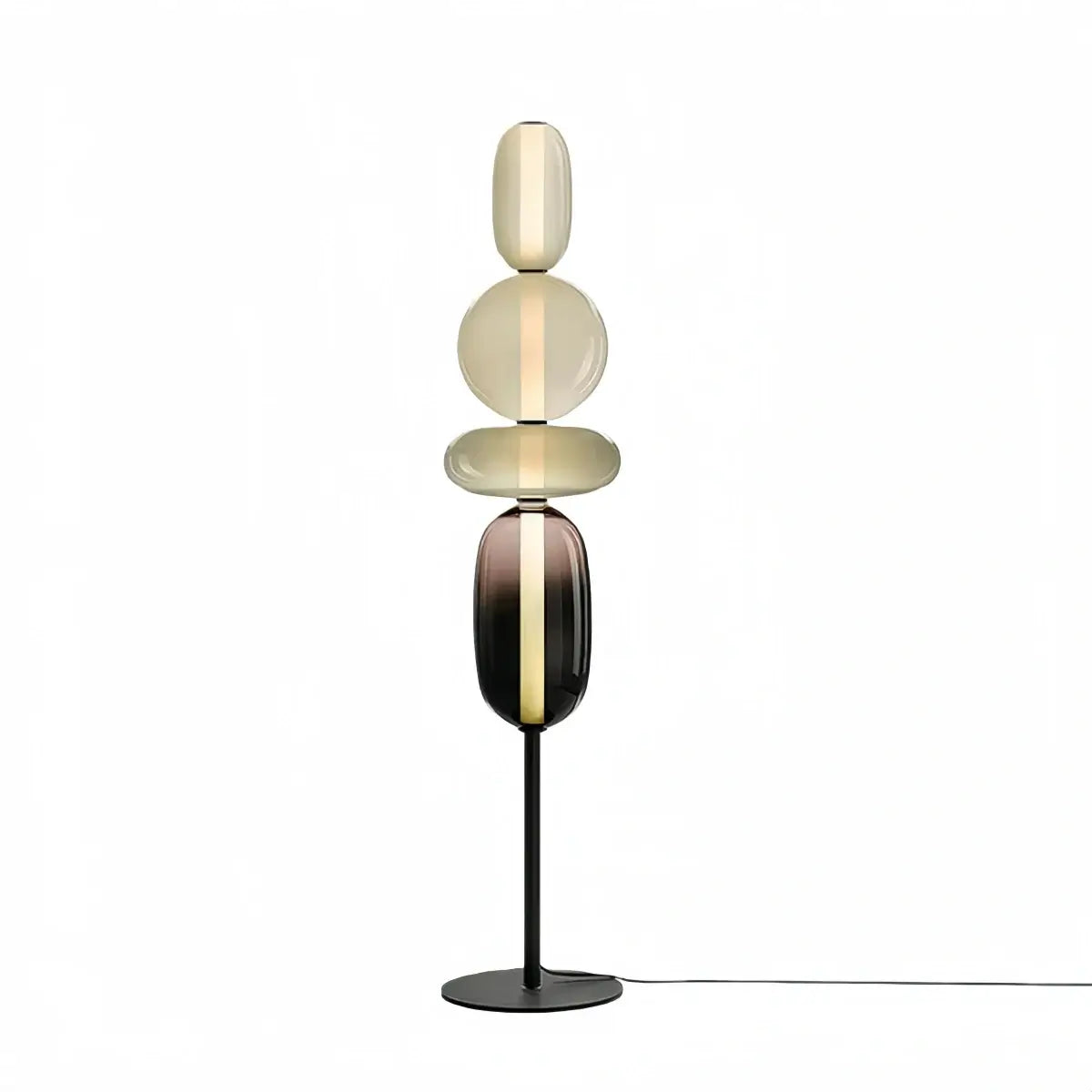 Prisma moderne gulvlampe – Håndblåst krystall interaktivt design for stue og soverom - Flindria