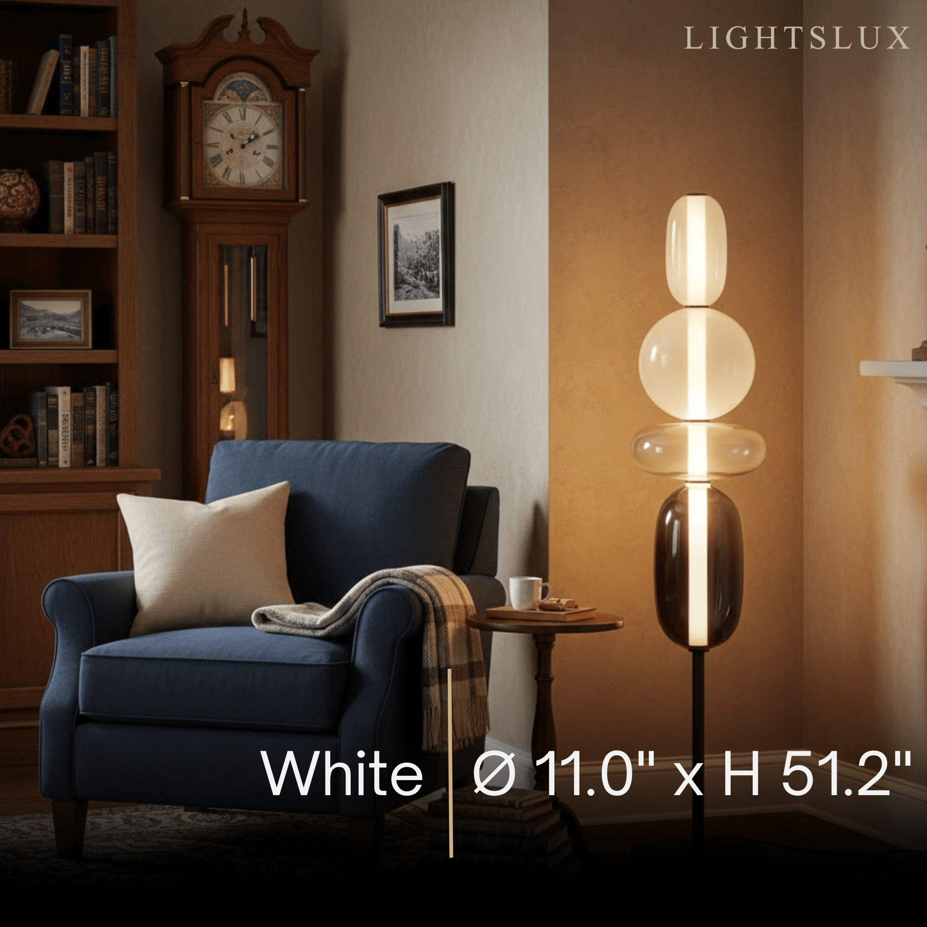 Lampadaire Moderne Prisma – Cristal Soufflé à la Main, Design Interactif pour Salon et Chambre - Flindria