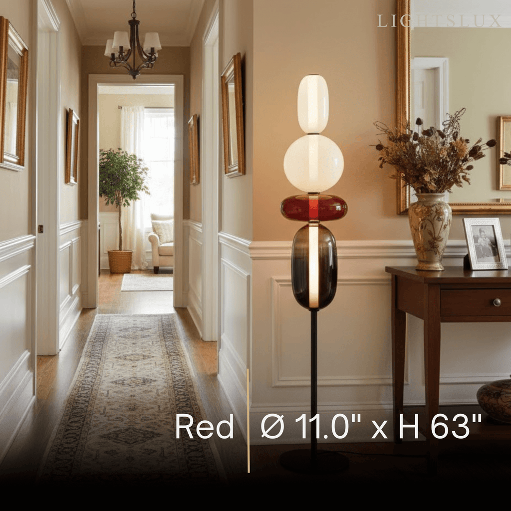 Lampadaire Moderne Prisma – Cristal Soufflé à la Main, Design Interactif pour Salon et Chambre - Flindria
