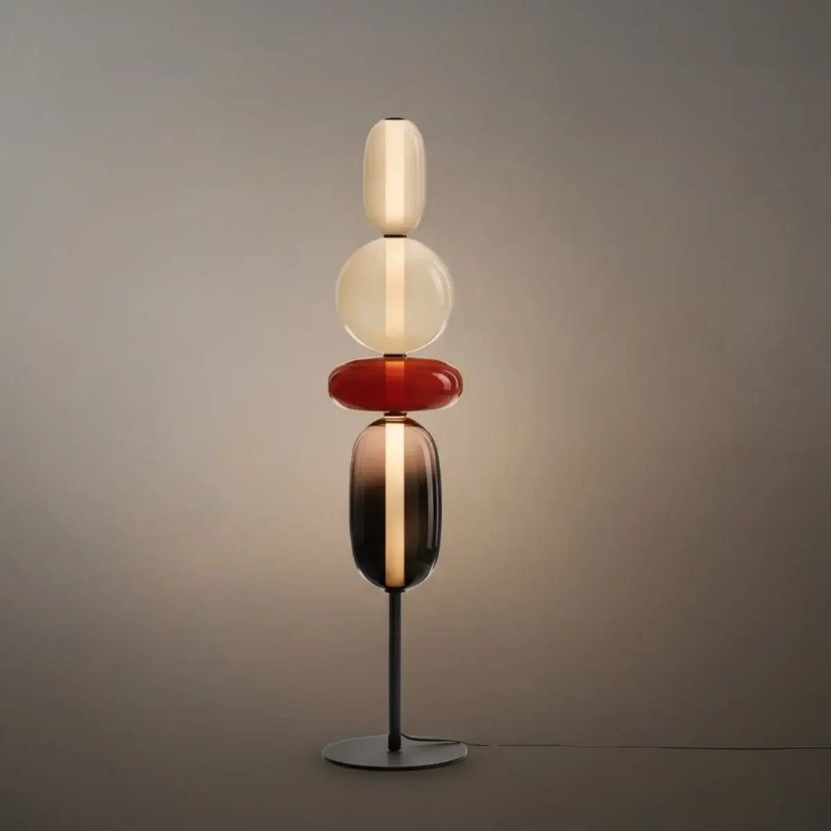 Prisma moderne gulvlampe – Håndblåst krystall interaktivt design for stue og soverom - Flindria