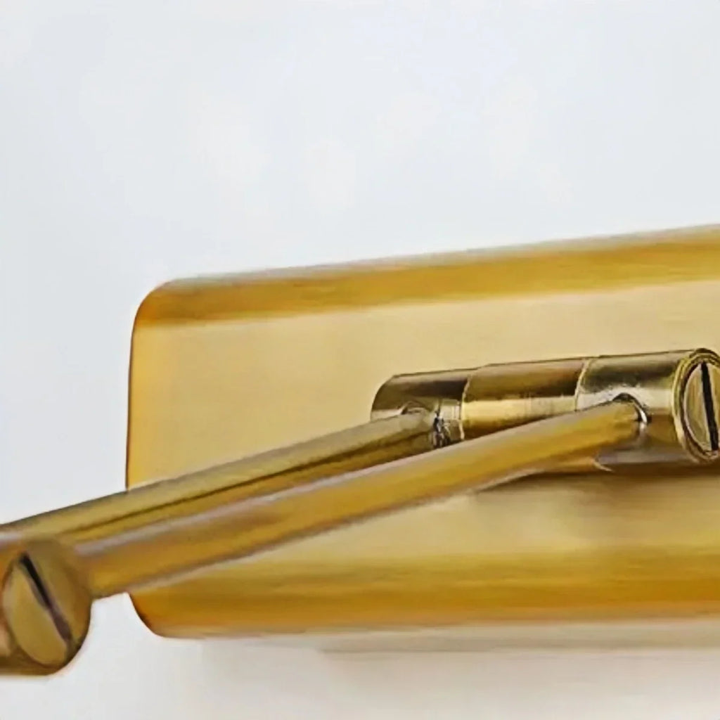 Modern Adjustable Wall Lamp — Polished Brass Integrated LED for Artwork Mirro - Flindria